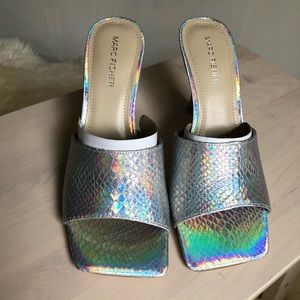 Marc Fisher Women’s Danria Heeled Sandals Silver